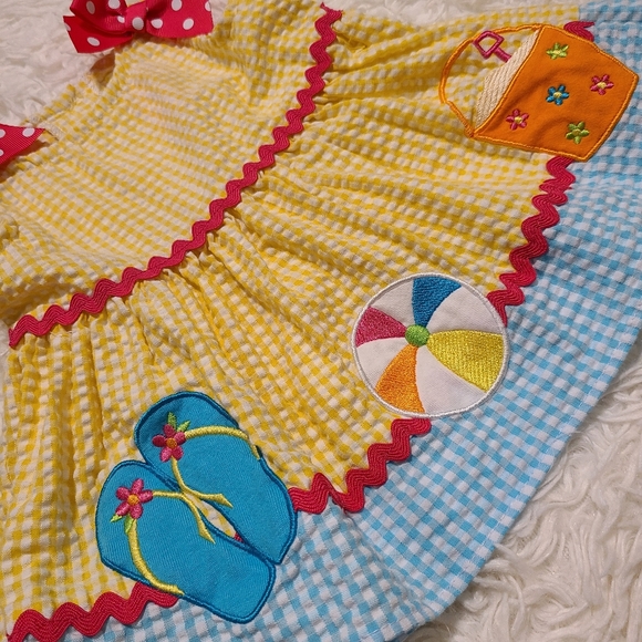 Gingham Summer Dress for Baby Girl - Picture 2 of 6